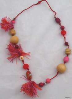 Gymboree Peruvian Doll Flower Bead Necklace EUC  