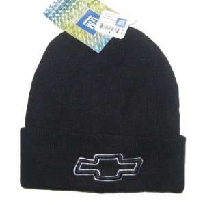    Chevrolet Chevy Black Cuffed Knit Beanie Hat