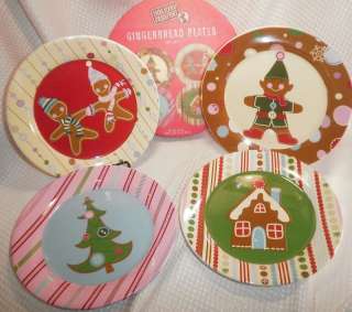 World Market Holiday Passport 4 Gingerbread Plates Set  