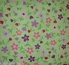 HAPPY FLOWER green Floral girls TODDLER 18 x 60 quilt CRAFT sew 