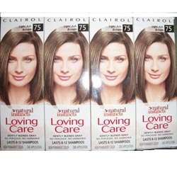 Clairol Loving Care #75 Light Ash Brown Hair Color (Pack of 4 