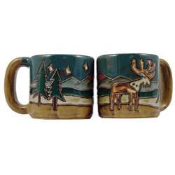 Set of 2 Mara Stoneware 16 oz Elk Mugs (Mexico)  
