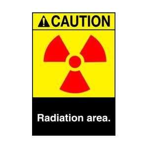 Caution Radiation Sign,10 X 7in,eng,surf   BRADY  