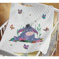  and Butterflies Baby Quilt Stamped Cross Stitch Kit  