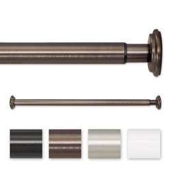   Adjustable Spring Tension or Screw Mount Curtain Rod  