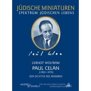  Paul Celan (9783941450073) Gernot Wolfram Books