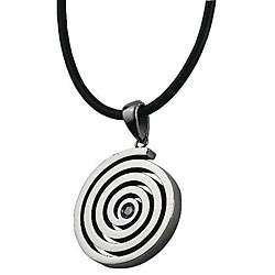 Stainless Steel Spiral Swirl Design Necklace  