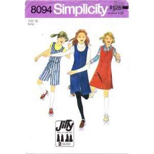  Simplicity 8094 Sewing Pattern Girls Jiffy Jumper & Culotte 