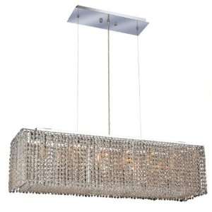   Light Chandelier, Chrome Finish with Crystal (Clear) Royal Cut RC