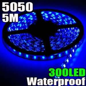  New Blue 5 Meter 16.4 Feet Waterproof 300 LED 5050 SMD 