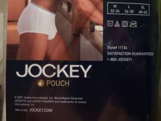 Jockey Fly Front Pouch Briefs 2pk Mens White M, L, XL  