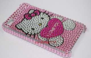 iPhone 4 4S Case Hard Bling Crystal Stone Hello Kitty  