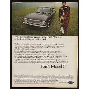    1968 Ford Model C Cortina Scotland Print Ad (10327)