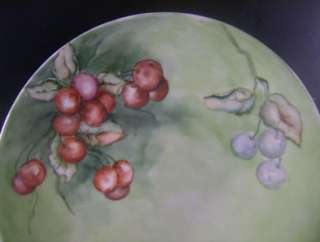 This is a lovely and vintage Hand Painted cherries decorative Plate 
