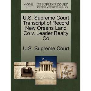  U.S. Supreme Court Transcript of Record New Oreans Land Co 