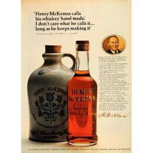  1965 Ad H. McKenna Distillery Kentucky Whiskey Bottle 