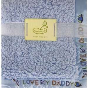 Saying Blanket Crib Throw in Blue   I Love Daddy 