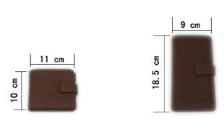New Mens coffee genuine leather classic wallet purse  