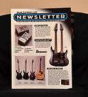 ibanez guitars nashville newsletter 1999 vintage tama returns not 
