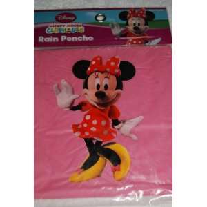 Disney Mickey Mouse Clubhouse Pink Minnie Mouse Rain Poncho  Size 