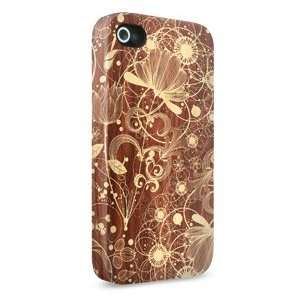   Floral Wood Slim Case for Apple iPhone 4 4S Cell Phones & Accessories