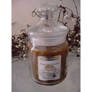  Amaretto Coffee Scented Apothecary Glass Jar Wax Candle 9 