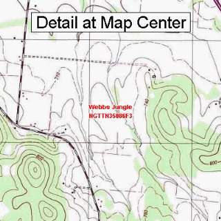 USGS Topographic Quadrangle Map   Webbs Jungle, Tennessee 