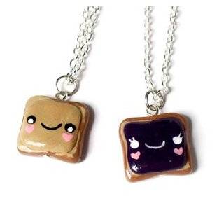 Peanut Butter and Jelly Best Friends Necklaces   Set of 2 Included
