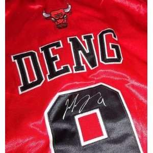 LOUL DENG signed *CHICAGO BULLS* jersey PROOF W/COA   Autographed NBA 