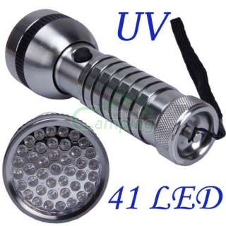   Ultra Violet Aluminum Alloy Flashlight Blacklight Torch 4 x AAA  