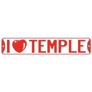 LOVE TEMPLE  STREET SIGN