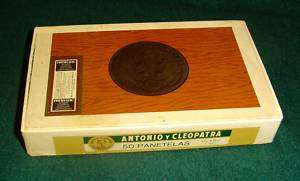 Vintage Antonio y Cleopatra 50 Panetelas Cigar Box  