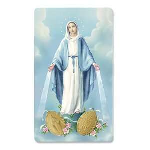  3 d Our Lady of Grace, Miraculous Medal Holy Card 
