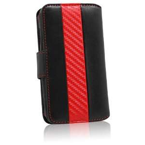   Inspired Red Racing Stripe with Fine Red Accent Stitching   HTC