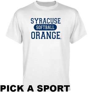    Syracuse Orange White Custom Sport T shirt  