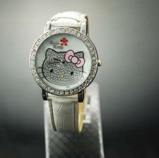 New Big dial lovely hellokitty Girls Wrist Watch Quartz Fashion lovely 