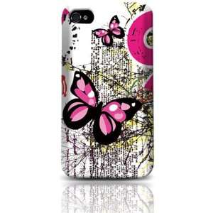 iPhone 4 Graphic Case   Butterfly on White (AT&T and Verizon) (Free 