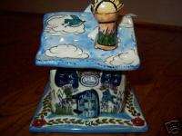 Blue Sky Clayworks Little Bit of Heaven Blue Candle House with T 