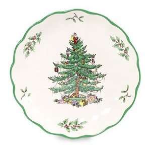 Spode Christmas Tree Small Round Fluted Dish  Kitchen 