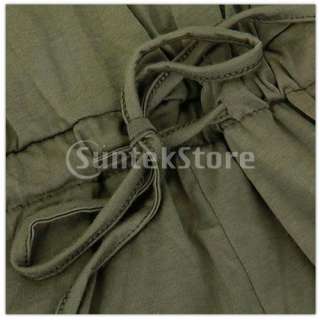 Lady Spaghetti Strap Jumpsuit Pants Overalls Army Green  