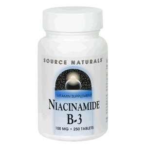  Source Naturals Niacinamide Vitamin B 3 100mg, 250 Tablets 