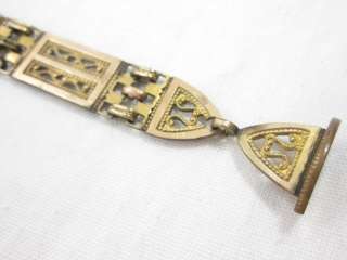 ANTIQUE VICTORIAN GOLD FILLED WATCH FOB BROOCH PIN CLIP*4 LONG*PATD 