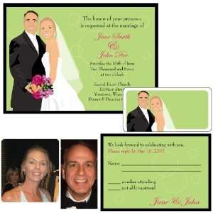  5001 G Happily Ever After Lime Green Wedding Invitations 