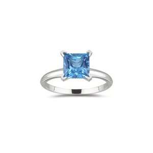  1.89 Cts Swiss Blue Topaz Solitaire Ring in Platinum 5.5 