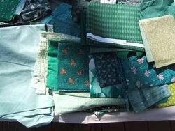 Pounds Cotton Fabric Scraps in Shades of Green Quilters Estate Lot4 