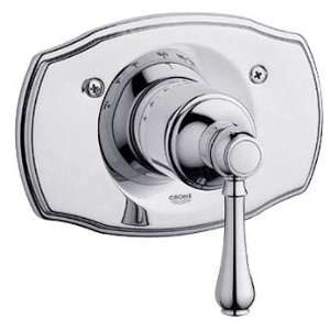  Grohe Geneva Thermostat Trim with Lever Handle   Starlight 