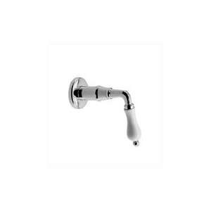 Classic 0.75 Wall Valve with Porcelain Lever Finish Brushed Nickel 