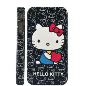 Hello Kitty & Apple Stick Skin Hard Case Cover For iPhone 4 (AT&T Only 