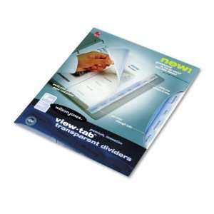    Tab Transparent Index Dividers, 8 Tab, Square, Letter, Clear, 8/Set