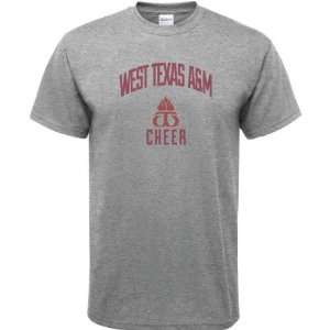 West Texas A&M Buffaloes Sport Grey Varsity Washed Cheer Arch T Shirt 